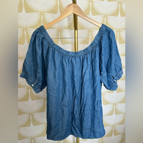 Kate Spade New York Broome Street Short Sleeve/Off the Shoulder Blouse - Picture 5 of 6